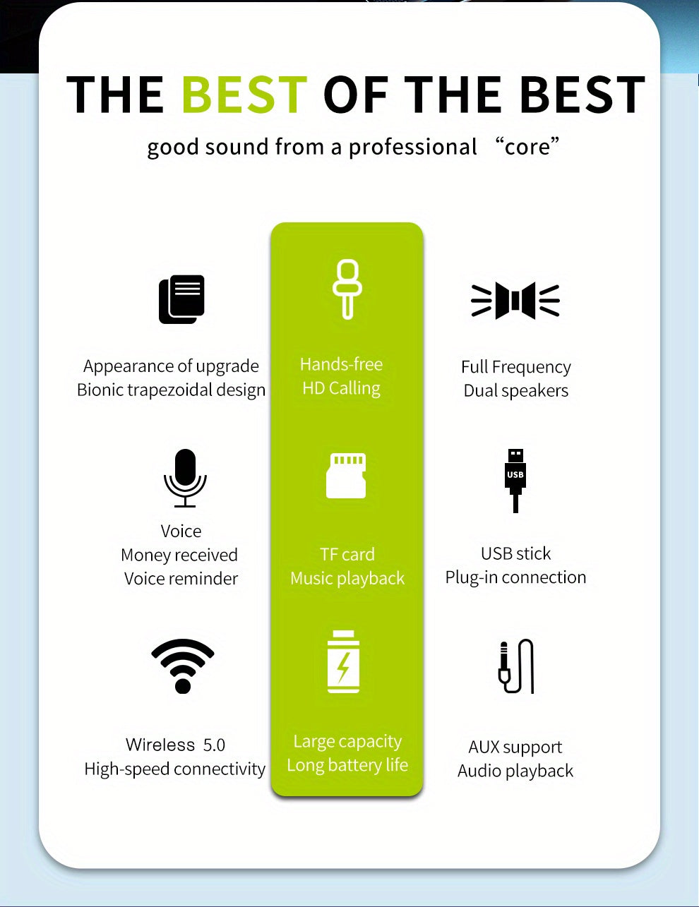 ZEALOT S31 10w Futuristic Portable Wireless Speaker, 10 Hours Playtime Loud Stereo, Compatible With Mobile Phone/Tablet/Tv. Tf/Usb/Aux Compatible, Speaker For Home/Car/Outdoor/Camping, Gift For Thanksgiving/Christmas