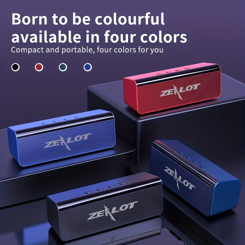 ZEALOT S31 10w Futuristic Portable Wireless Speaker, 10 Hours Playtime Loud Stereo, Compatible With Mobile Phone/Tablet/Tv. Tf/Usb/Aux Compatible, Speaker For Home/Car/Outdoor/Camping, Gift For Thanksgiving/Christmas