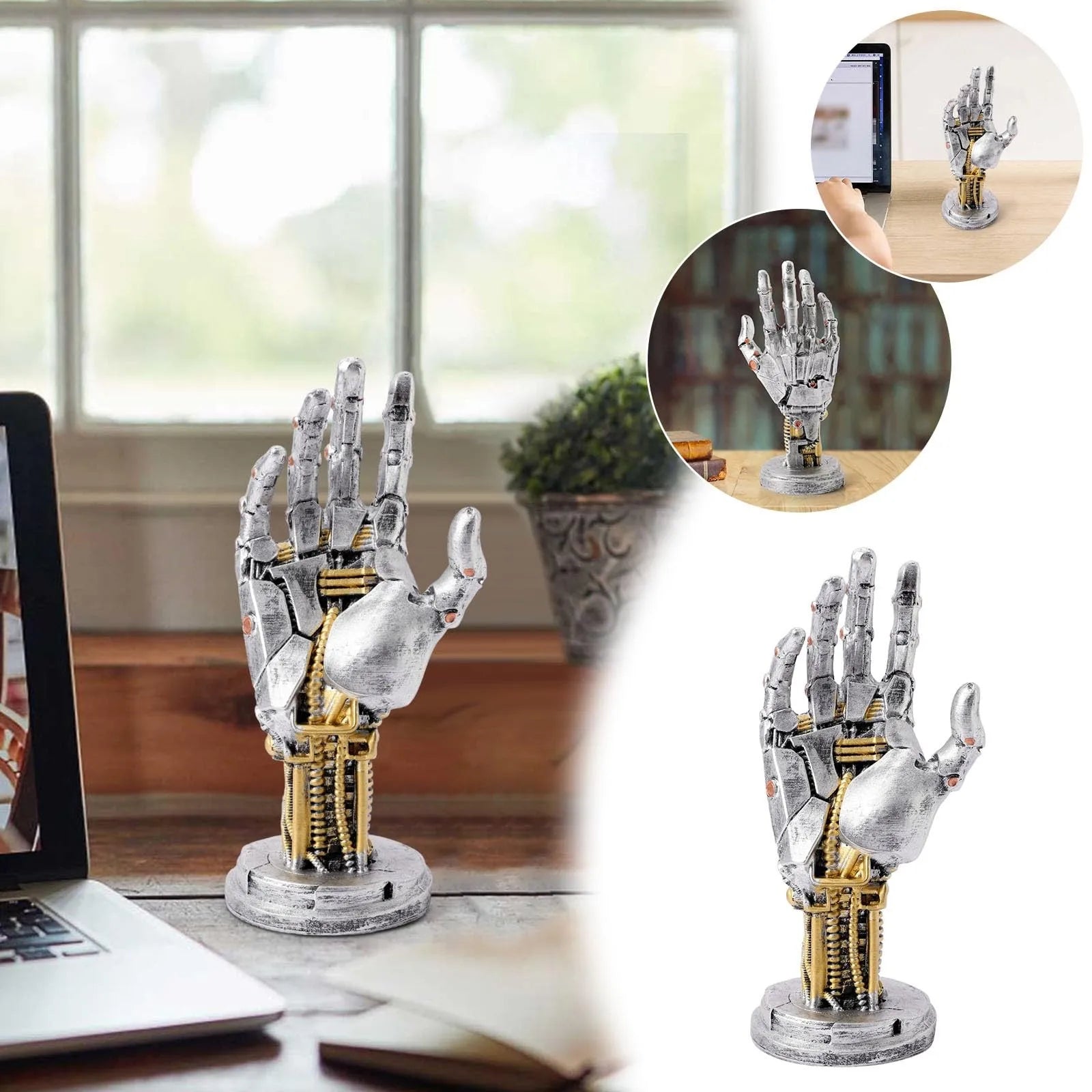 Futuristic Cyberpunk Robot Hand Ornaments Creative Desktop Decoration Ornament Home Decor Craft Gifts Technology Decorations