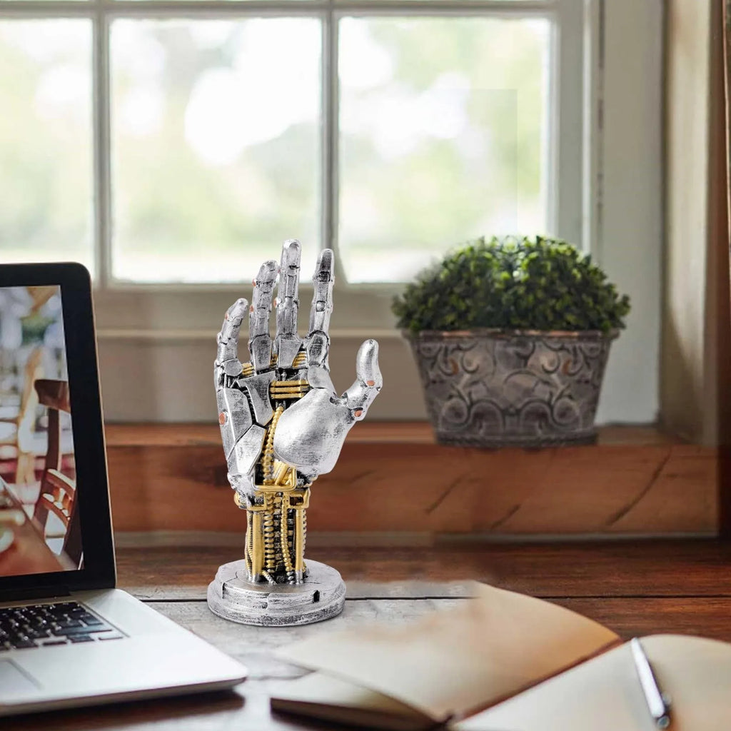 Futuristic Cyberpunk Robot Hand Ornaments Creative Desktop Decoration Ornament Home Decor Craft Gifts Technology Decorations